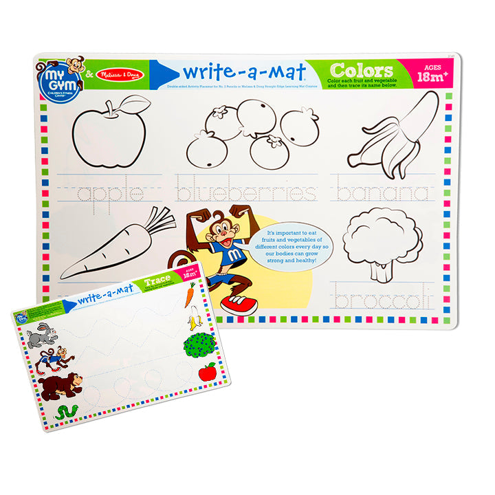 New - Melissa & Doug - The Straight Edge - Learning Mat Crayons